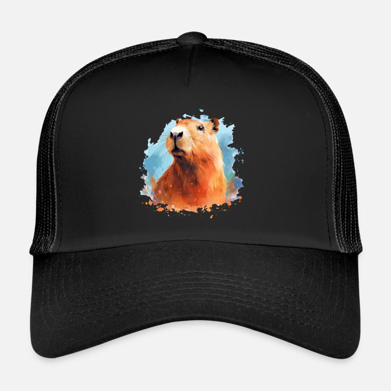 Capybara - Casquette trucker  - noir/noir