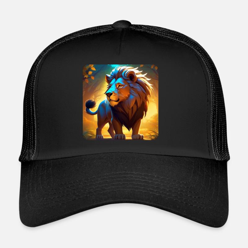 Stolzer Löwe - Trucker Cap - Schwarz/Schwarz