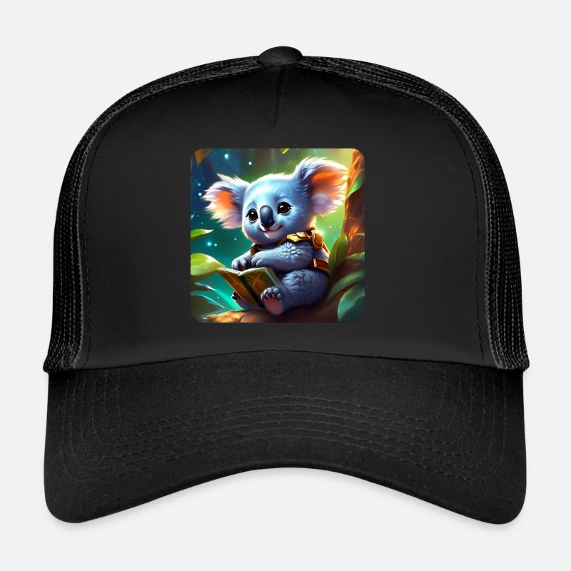 Ours koala mignon avec livre Casquette trucker 