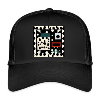 Art abstrait, design créatif et moderne - Casquette trucker  - noir/noir - Devant