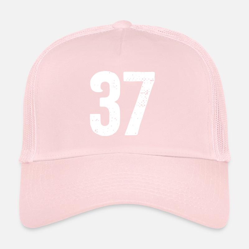 37 Numéros Blanc Casquette trucker 