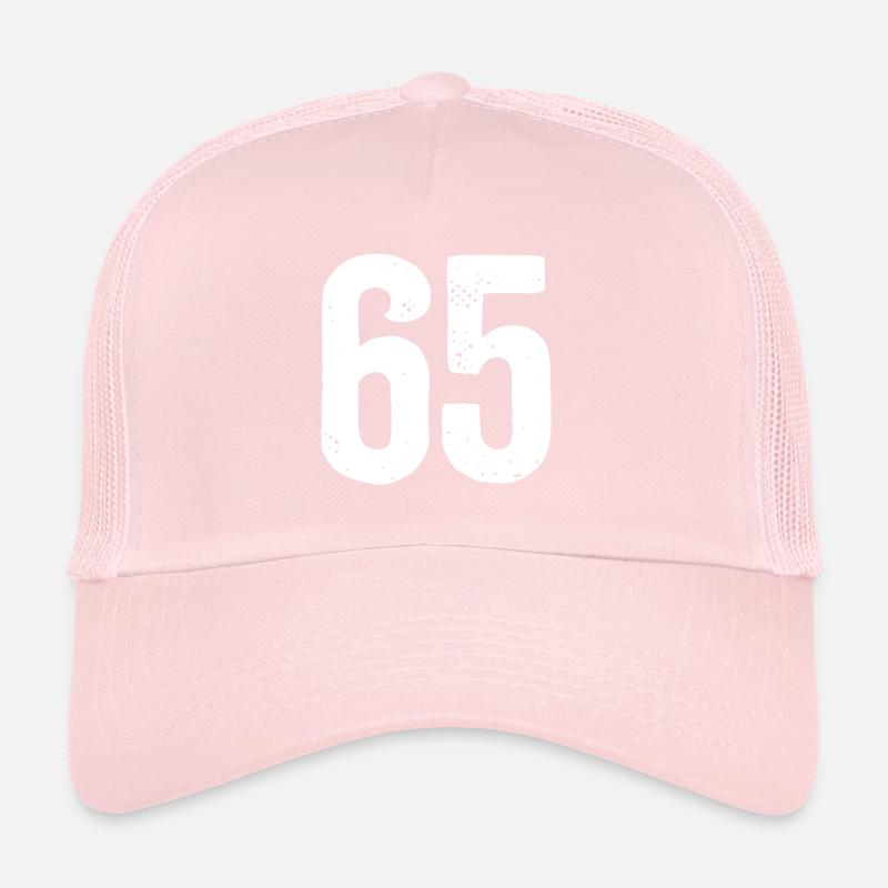 65 Numéros Blanc Casquette trucker 
