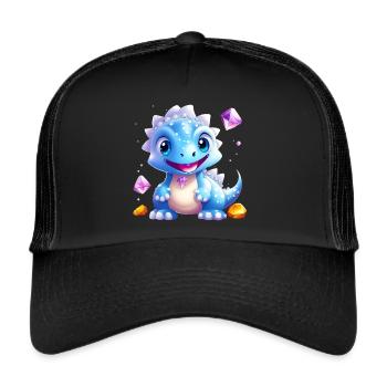 Crystal Dragon 02 - Trucker Cap - Schwarz/Schwarz - Vorne
