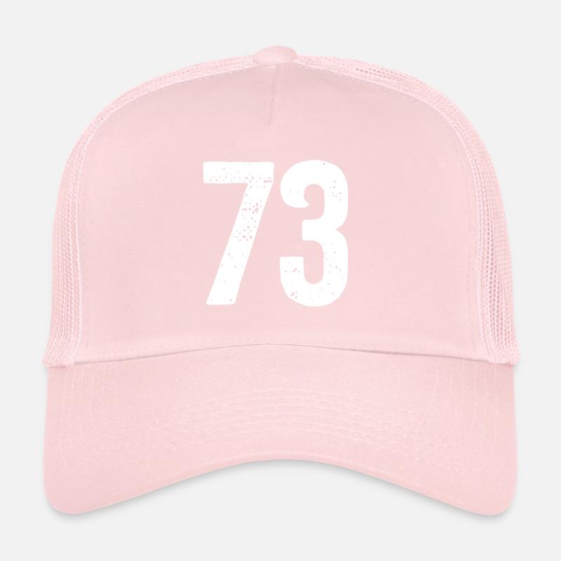 73 Numéros Blanc Casquette trucker 