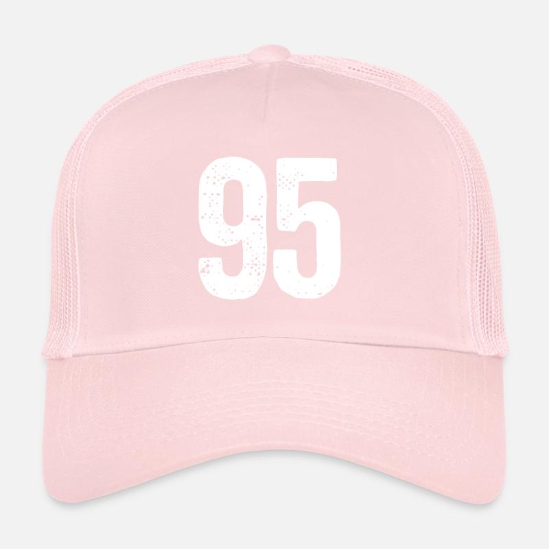 95 Numéros Blanc Casquette trucker 
