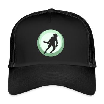 Boîte transversale - Casquette trucker  - noir/noir - Devant