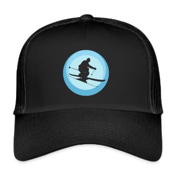 Ski resort Skiing - Trucker Cap - black/black - Front