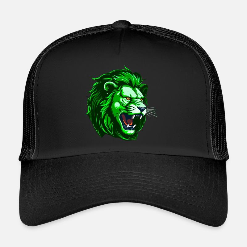 Lion Head Green Lion Head Trucker Cap