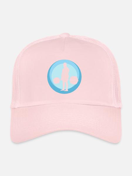 Weightlifting Deadlift Weight Training - Trucker Cap - pale pink - Front