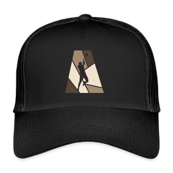 Beach Volleyball Volleyball Volleyball Player - Trucker Cap - black/black - Front