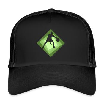 Rebounding Basketball Players - Trucker Cap - black/black - Front