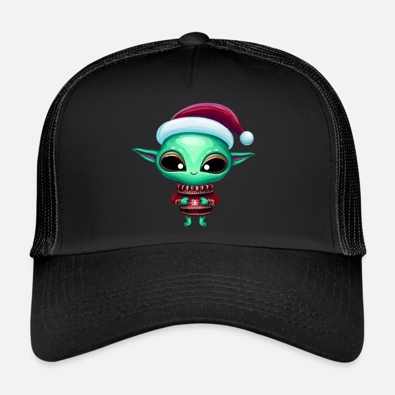 Extraterrestres de Noël avec chapeau de Père Noël Casquette trucker 