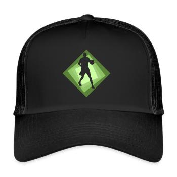 Basketball player dribbling - Trucker Cap - black/black - Front