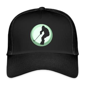 Bodycheck Eishockeyspieler - Trucker Cap - Schwarz/Schwarz - Vorne