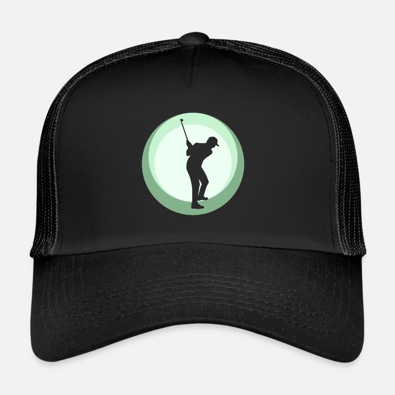 Golf Golfer Putting Trucker Cap