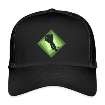 Penalty ice hockey player - Trucker Cap - black/black - Front
