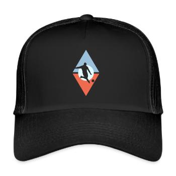 Football Kick - Trucker Cap - black/black - Front
