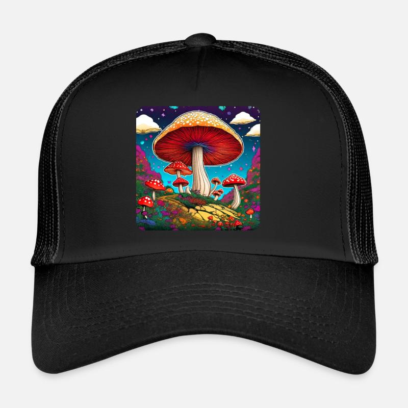 Cool toadstools - Trucker Cap - black/black