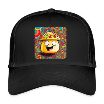 Drôle de champignon psychédélique - Casquette trucker  - noir/noir - Devant