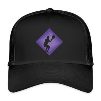 Intercrosse field box - Trucker Cap - Schwarz/Schwarz - Vorne
