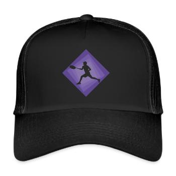 Forehand Backhand Tennis Racket Tennis Player - Trucker Cap - black/black - Front