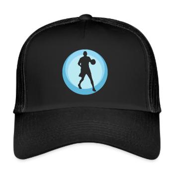 Basket-ball Basketteurs BBall - Casquette trucker  - noir/noir - Devant