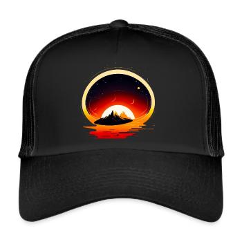 Space View / Mars - Trucker Cap - black/black - Front