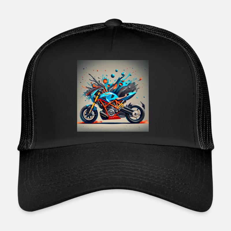 buntes Motorrad Trucker Cap