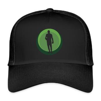 Boxing Boxing Match Boxer w - Trucker Cap - black/black - Front