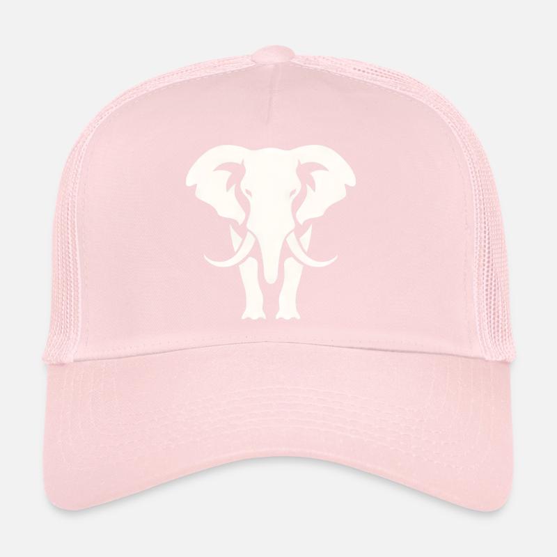 Logo blanc Elephant Silhouette Casquette trucker 