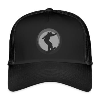 Snowboard Snowboarder - Trucker Cap - black/black - Front