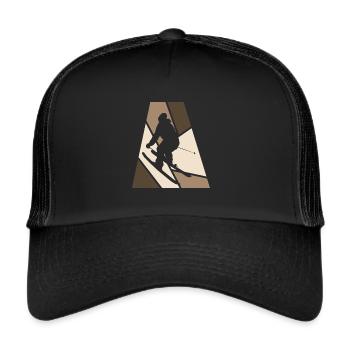 Schifahren Ski Skiing - Trucker Cap - black/black - Front