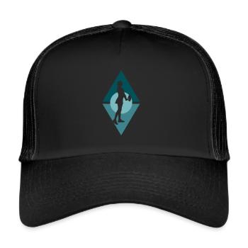 Forehand Backhand Tennis w - Trucker Cap - black/black - Front