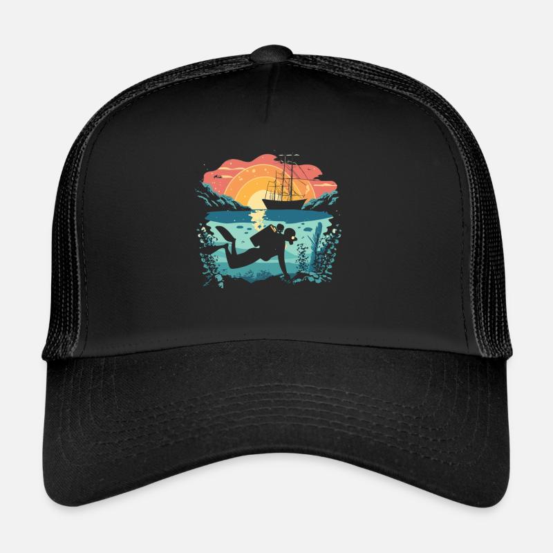 Tauchen - Trucker Cap - Schwarz/Schwarz
