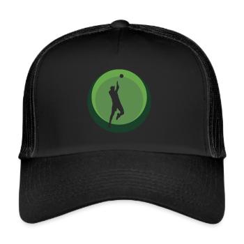 Volley-ball de plage Volley-ball de plage - Casquette trucker  - noir/noir - Devant