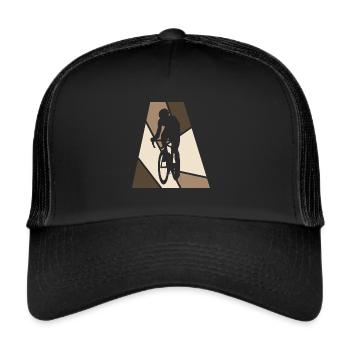 Cyclists Cycling Cycle route - Trucker Cap - black/black - Front