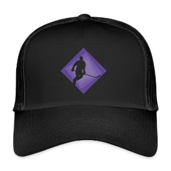 Hockey sur glace Hockey Joueurs de hockey sur glace - Casquette trucker  - noir/noir - Devant