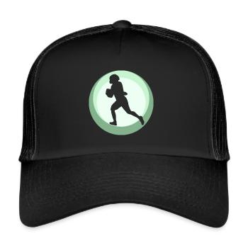 American Football Gridiron Touchdown - Trucker Cap - Schwarz/Schwarz - Vorne