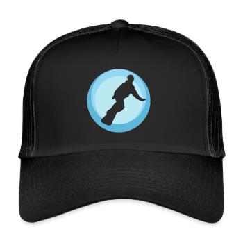 Snowboard Snowboarding Snowboarder - Trucker Cap - black/black - Front