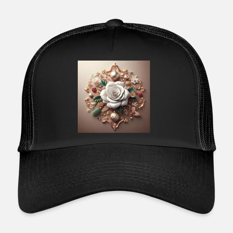 Fleur blanche Casquette trucker 