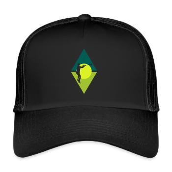 Boîte de crosse Bâtons de crosse - Casquette trucker  - noir/noir - Devant