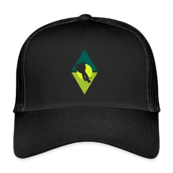 Joueur de hockey sur glace Joueur de hockey sur glace Joueur de hockey sur glace - Casquette trucker  - noir/noir - Devant