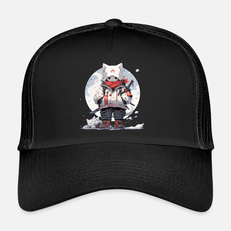 Cute samurai cat Trucker Cap