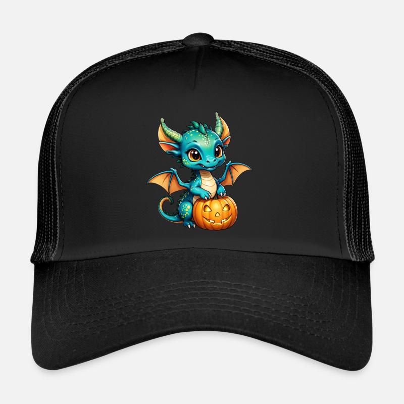 Halloween - mignon garçon dragon avec citrouille Casquette trucker 