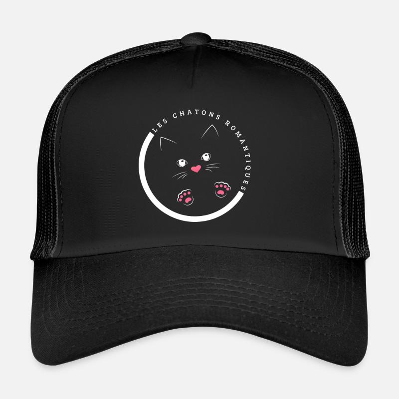 ROMANTISCHE KNITCHES - Trucker Cap - Schwarz/Schwarz
