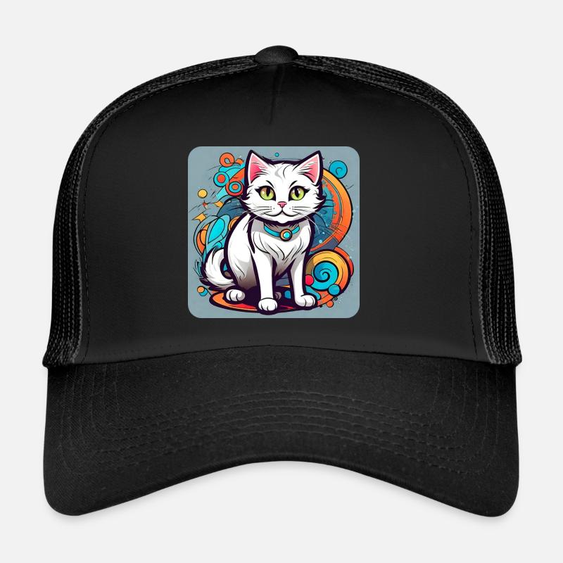 White Cheshire Cat Trucker Cap
