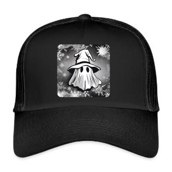 Cute little bogeyman with snow - Trucker Cap - black/black - Front