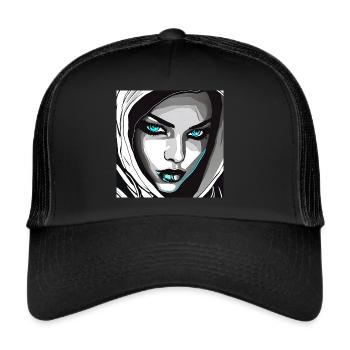 Cool Fantasy Girl - Trucker Cap - black/black - Front