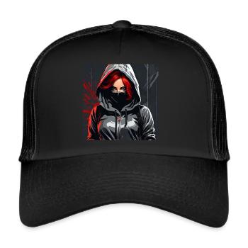 Cool Gothic Girl - Trucker Cap - black/black - Front