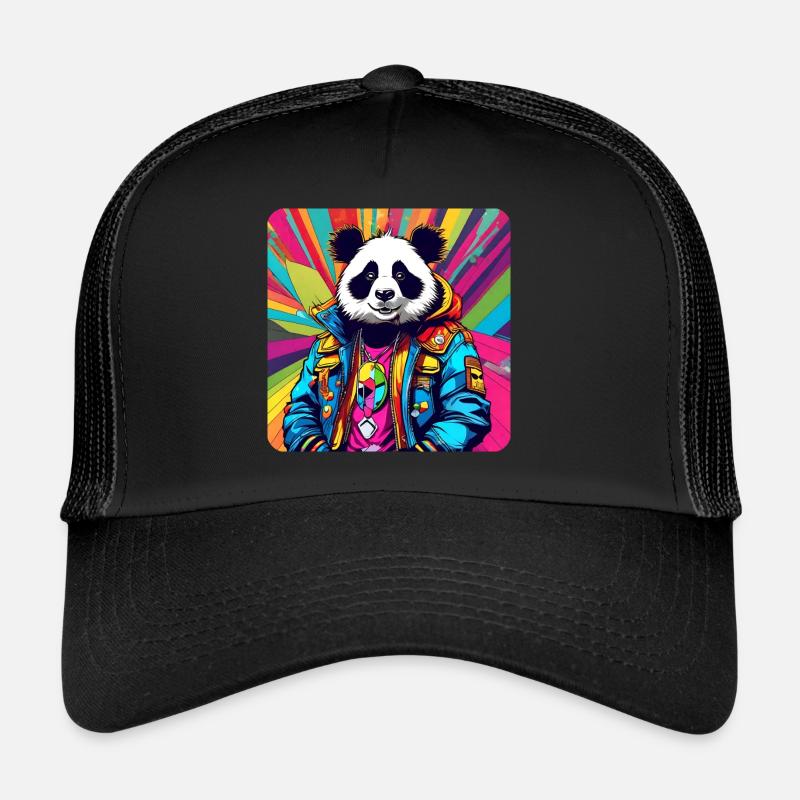 Cooler Punker Panda Bär Trucker Cap